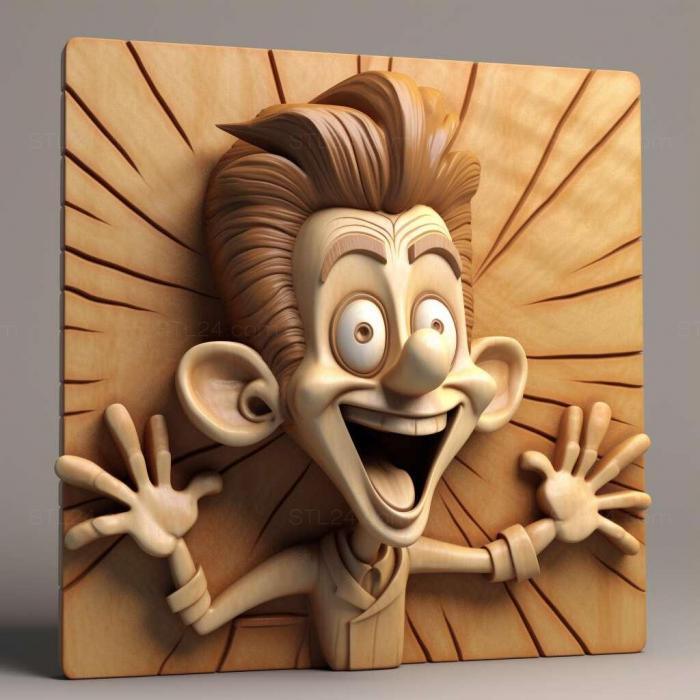Characters (st jimmy neutron 2, HERO_1394) 3D models for cnc